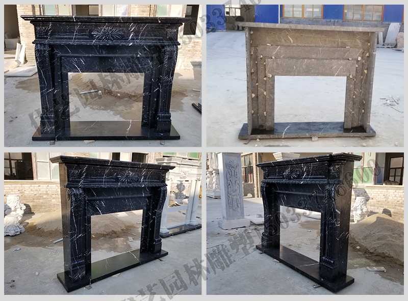 石雕壁爐架廠家，石雕壁爐架工廠，定制石雕壁爐架