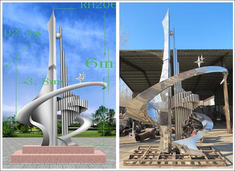 大型不銹鋼雕塑，不銹鋼雕塑廠家，室外大型景觀雕塑